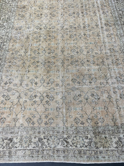 Large Vintage RUG 8.8 x 12.6 TURKISH Oushak Rug Distressed Persian Rug Wool Hand Knotted Rug 9x13 Handmade Rug Vintage ANATOLIA Rug