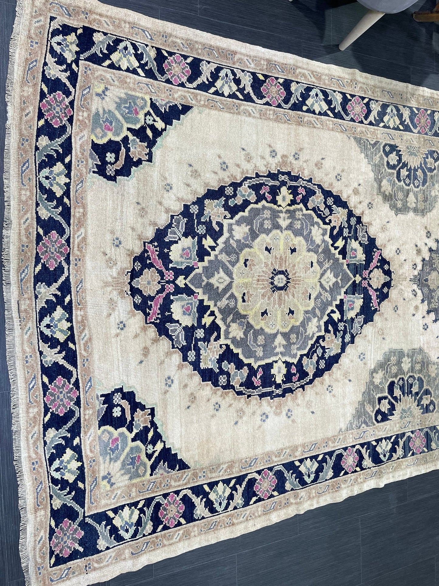 Vintage Oushak 5 x 11 Rug Wool Hand Knotted Rug Handmade Rug Antique Rug Old Rug Authentic Oushak Rug Fun Rug one of a kind rug