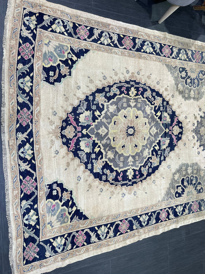 Vintage Oushak 5 x 11 Rug Wool Hand Knotted Rug Handmade Rug Antique Rug Old Rug Authentic Oushak Rug Fun Rug one of a kind rug