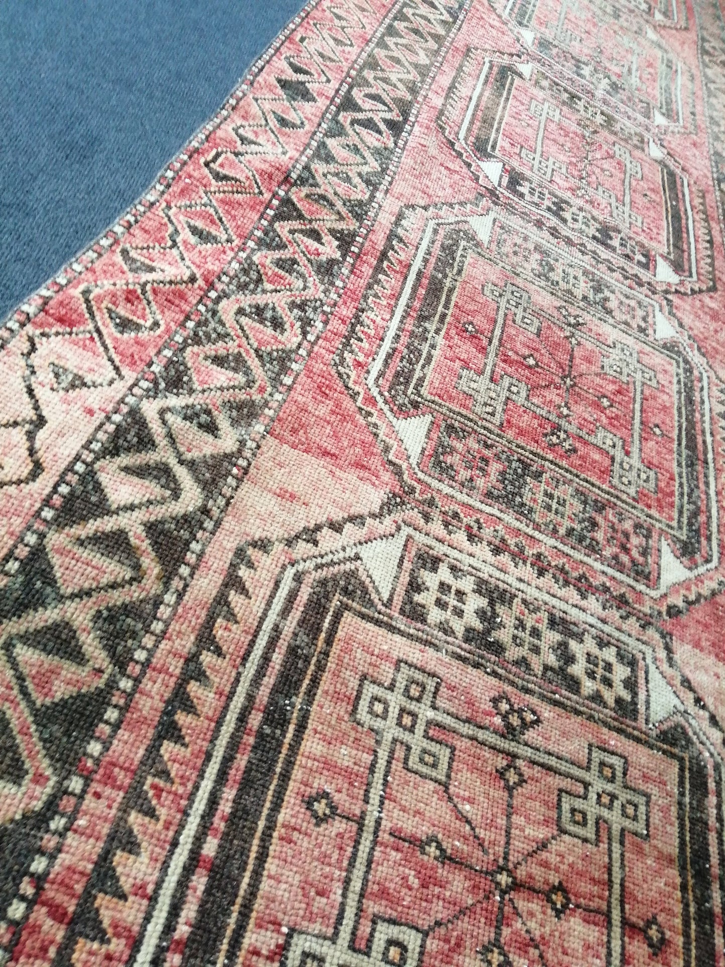 10 x 3 ft Long Runner Rug, Oushak Runner Rug, turkish Runner Rug, Rustic Oushak Rug, Wool Oushak Rug, Vintage Runner, TURKISH RUNNER Rug