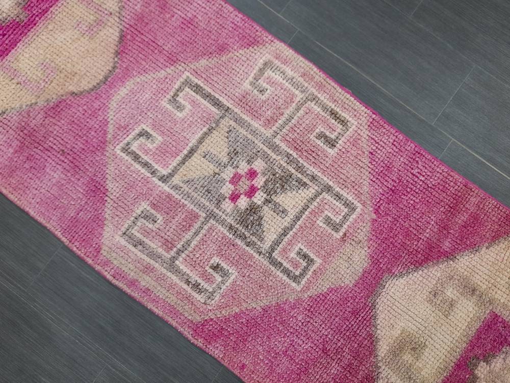 Handmade Runner Rug 2.4 x 8.2 Turkish Runner Rug Vintage Runner Rug Hallway Runner Rug Muted Kitchen Runner Rug Muted Persian Runner