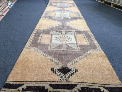 Vintage Runner Rug, Turkish Runner Rug. Vintage 3 x 13 Runner Rug, Hallway Runner Rug, Wholesale Runner Rug, Hand Knotted Runner Rug.