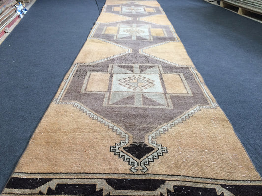 Vintage Runner Rug, Turkish Runner Rug. Vintage 3 x 13 Runner Rug, Hallway Runner Rug, Wholesale Runner Rug, Hand Knotted Runner Rug.