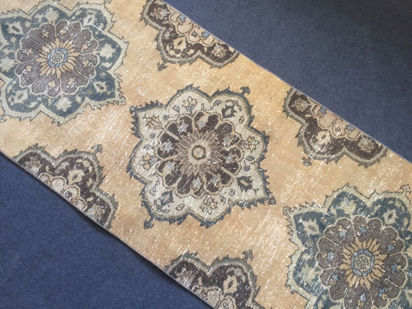 9.7 X 2.9 Oushak Runner Rug Turkish Runner Rug Vintage Runner Rug Hallway Runner Rug Kitchen Runner Rug Wool Runner Rug Wool Oushak Rug