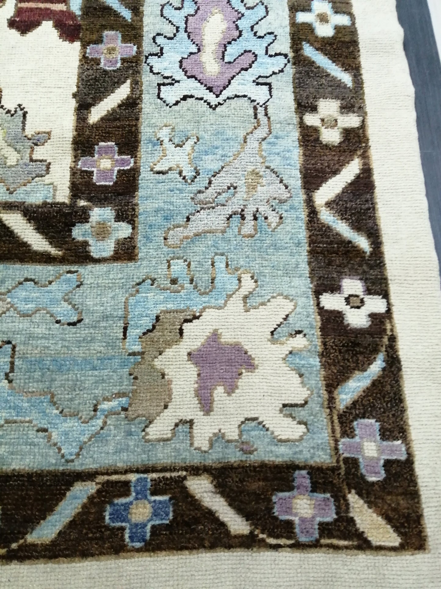 11.8 x 9.5 Large OUSHAK RUG, Wool TURKISH Oushak Rug, Vintage Oushak  Rug, Rug, Wool Oushak Rug Hand Made Rugs, Made In Turkey 9x12