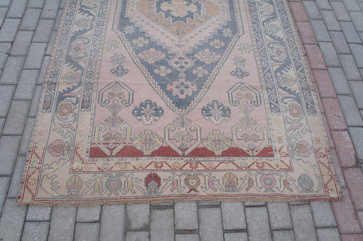 8 x 4 Vintage RUG Turkish Rug , Oushak Rug,Hand woven Rug,Weaving