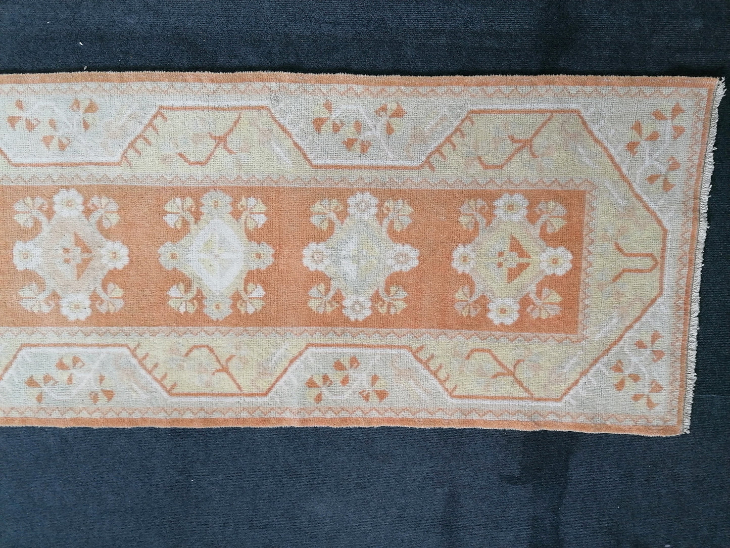 Runner rug, 10'2x2'6, turkish runner rug,  soft vintage runner rug, hallway runner rug, kitchen runner rug, turkish oushak runner rug