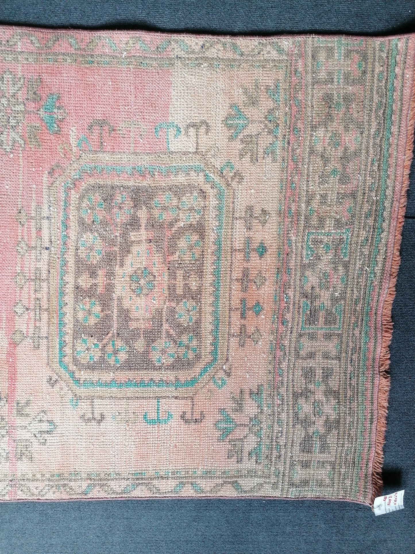 11'10x3'2 oushak runner rug,turkish runner rug, vintage runner rug vintage oushak runner rug, unique hand made rug kitchen runner rug