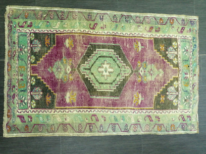 3.9 x 2.5 Rug, Hand Made Rug, Oushak Rug, Rustic Rug, Bohemian Rug, Rug Runner, Turkish Rug, Farmhouse Rug, Vintage Rug, Wool rug