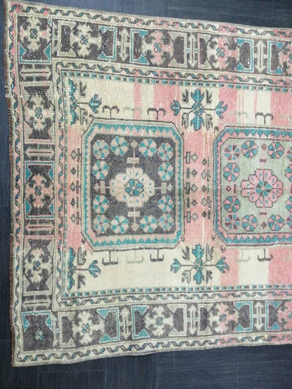 Extra Long OUSHAK Runner Very Long TURKISH Runner Rug 4.4 x 19.5 Vintage Runner Rug Vintage XL Oriental Runner Rug Staircase Runner rug