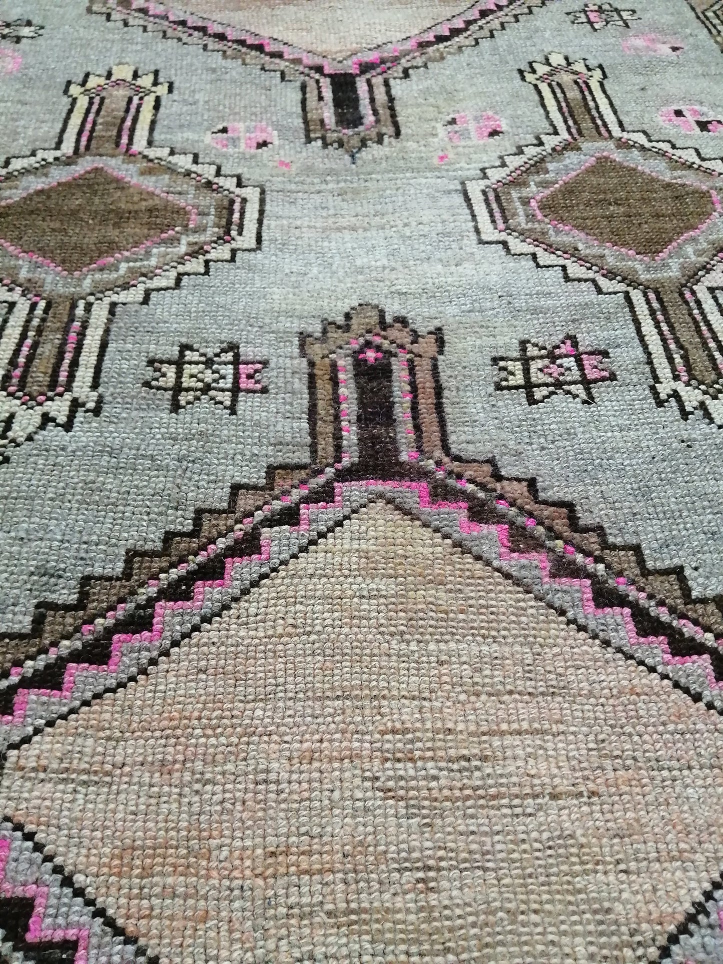 3.8 x 10.4 Oushak Runner Rug Turkish Runner Rug Vintage Runner Rug Hallway Runner Rug Kitchen Runner Rug Wool Runner Rug Wool Oushak Rug