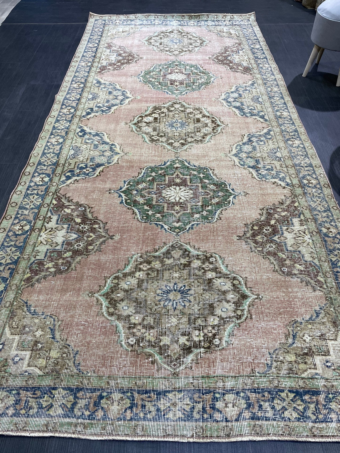 Vintage Runner Rug, Hand Knotted Runner 5 x 10.6 Rug, Turkish Runner Rug, Vintage Runner Rug,distressed Runner Rug,Quality Kitchen Runner