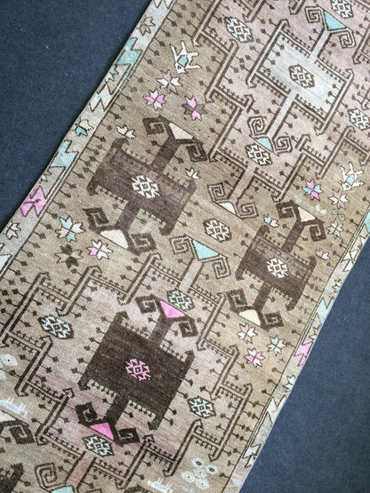 12.3 X 3.10 Oushak Runner Rug Turkish Runner Rug Vintage Runner Rug Hallway Runner Rug Kitchen Runner Rug Wool Runner Rug Wool Oushak Rug