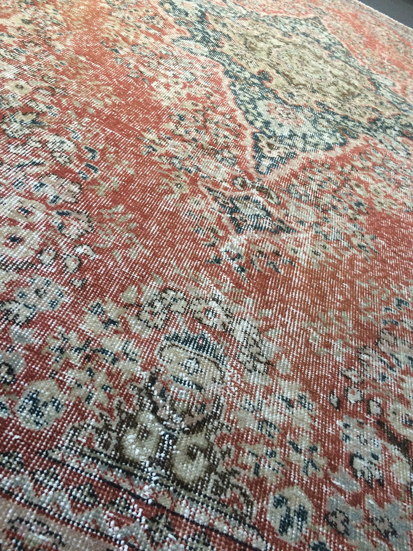 10 x 6.7 Large Area Oushak Rug Vintage Rug Turkish Rug