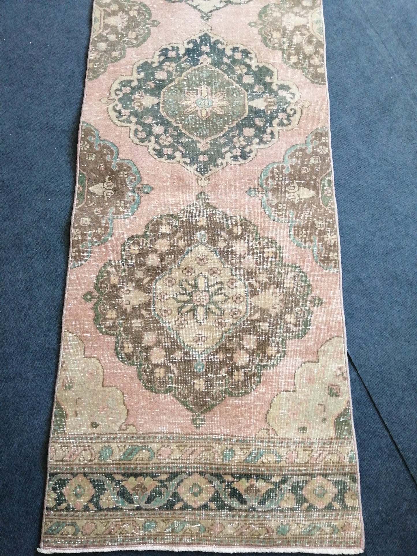 11.10 x 2.5 Oushak Runner Rug Turkish Runner Rug Vintage Runner Rug Hallway Runner Rug Kitchen Runner Rug Wool Runner Rug Wool Oushak Rug