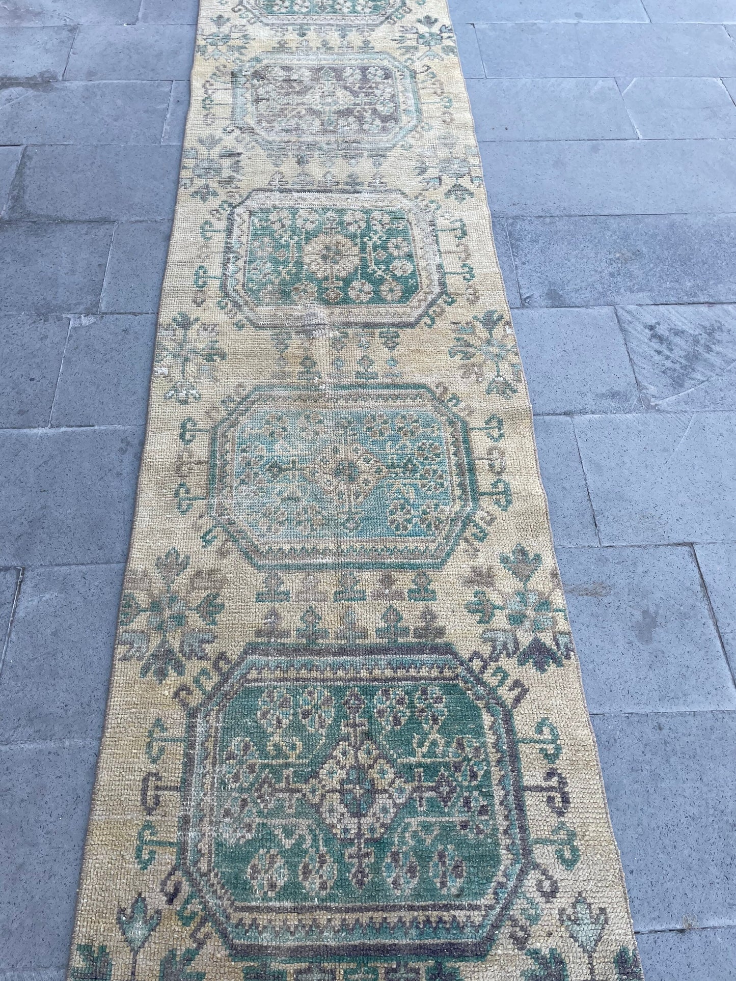 Vintage Hand Knotted 2.5 x 19.6 Extra Long Turkish Runner Very Long Stairs Runner Rug Vintage Runner Rug XL Oriental Runner Staircase Runner