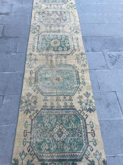 Vintage Hand Knotted 2.5 x 19.6 Extra Long Turkish Runner Very Long Stairs Runner Rug Vintage Runner Rug XL Oriental Runner Staircase Runner