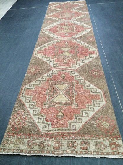 11x2.9 Oushak Runner Rug Turkish Runner Rug Vintage Runner Rug Hallway Runner Rug Kitchen Runner Rug Wool Runner Rug Wool Oushak Rug