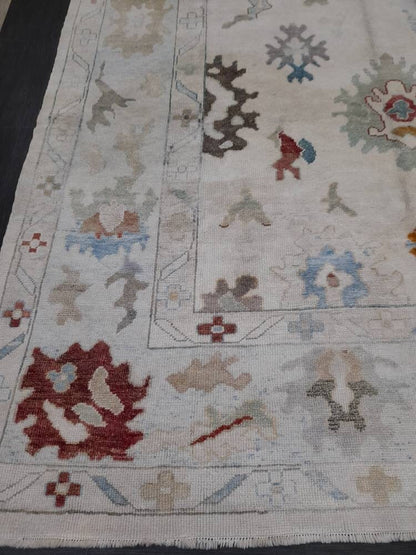 8.5 x 12 Muted Turkish RUG  TURKISH Oushak Rug Muted Oushak Rug Vintage Rug Wool Oushak 9x12 Rug Hand Made Rug Authentic Oushak Rug