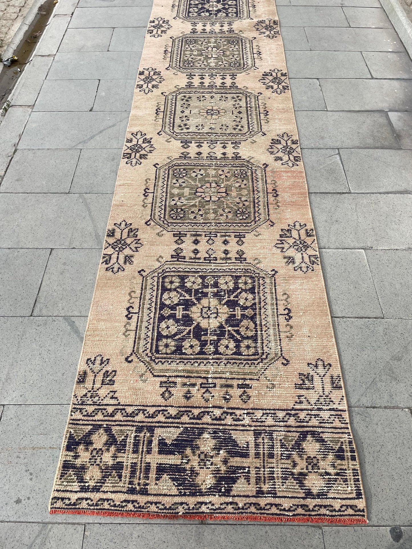 Wool Extra Long Runner Rug, Very Long Handmade Runner 2.7 x 22 ft Rug, Vintage Runner Rug, XL Turkish Runner Rug Staircase Runner rug