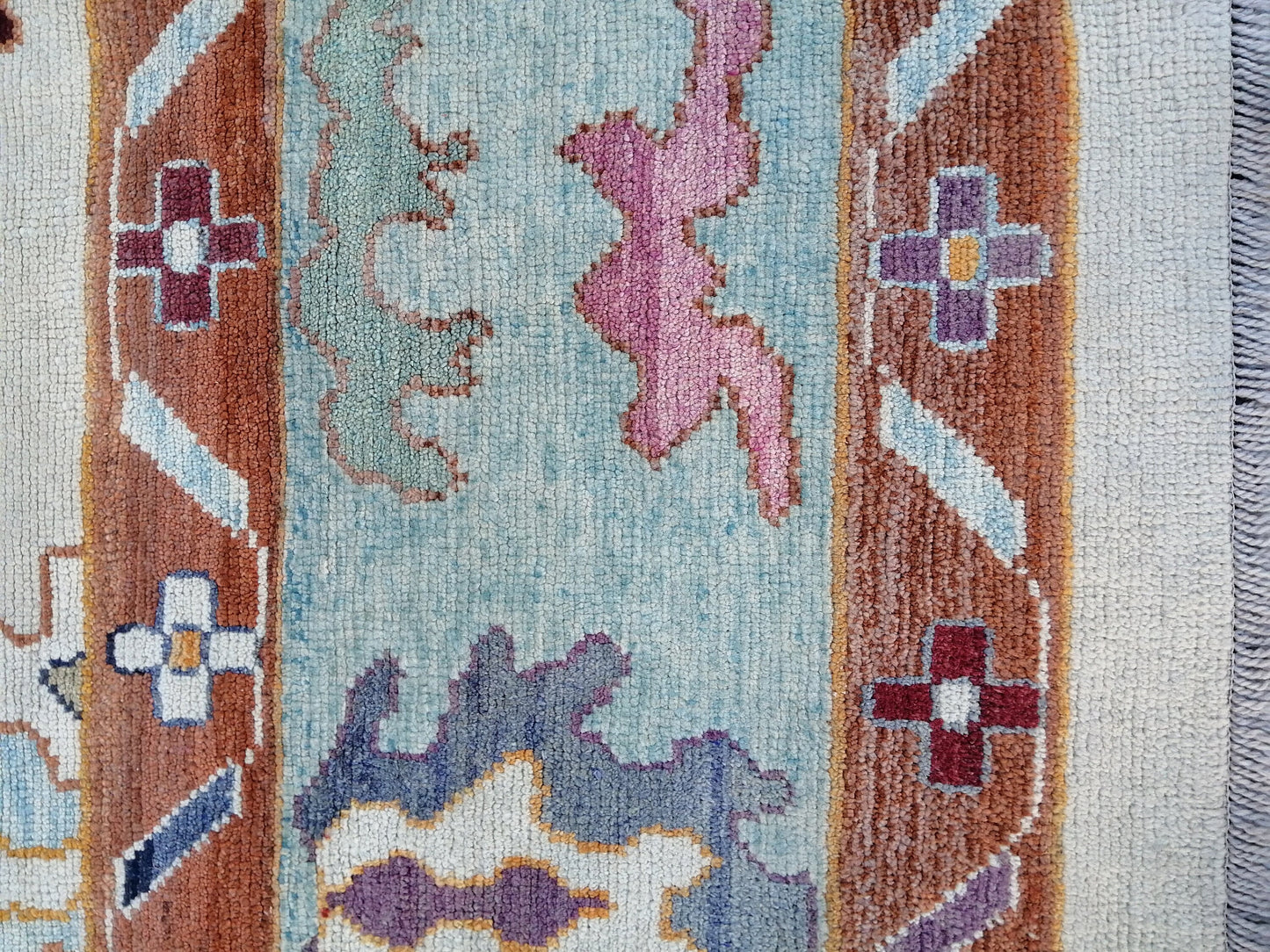 9 by 12 OUSHAK RUG TURKISH Oushak Rug Vintage Oriental Rug  Wool Handmade 9x12 Rug Hand Knotte Rug Hand Made Rugs, Made In Turkey Oushak Rug