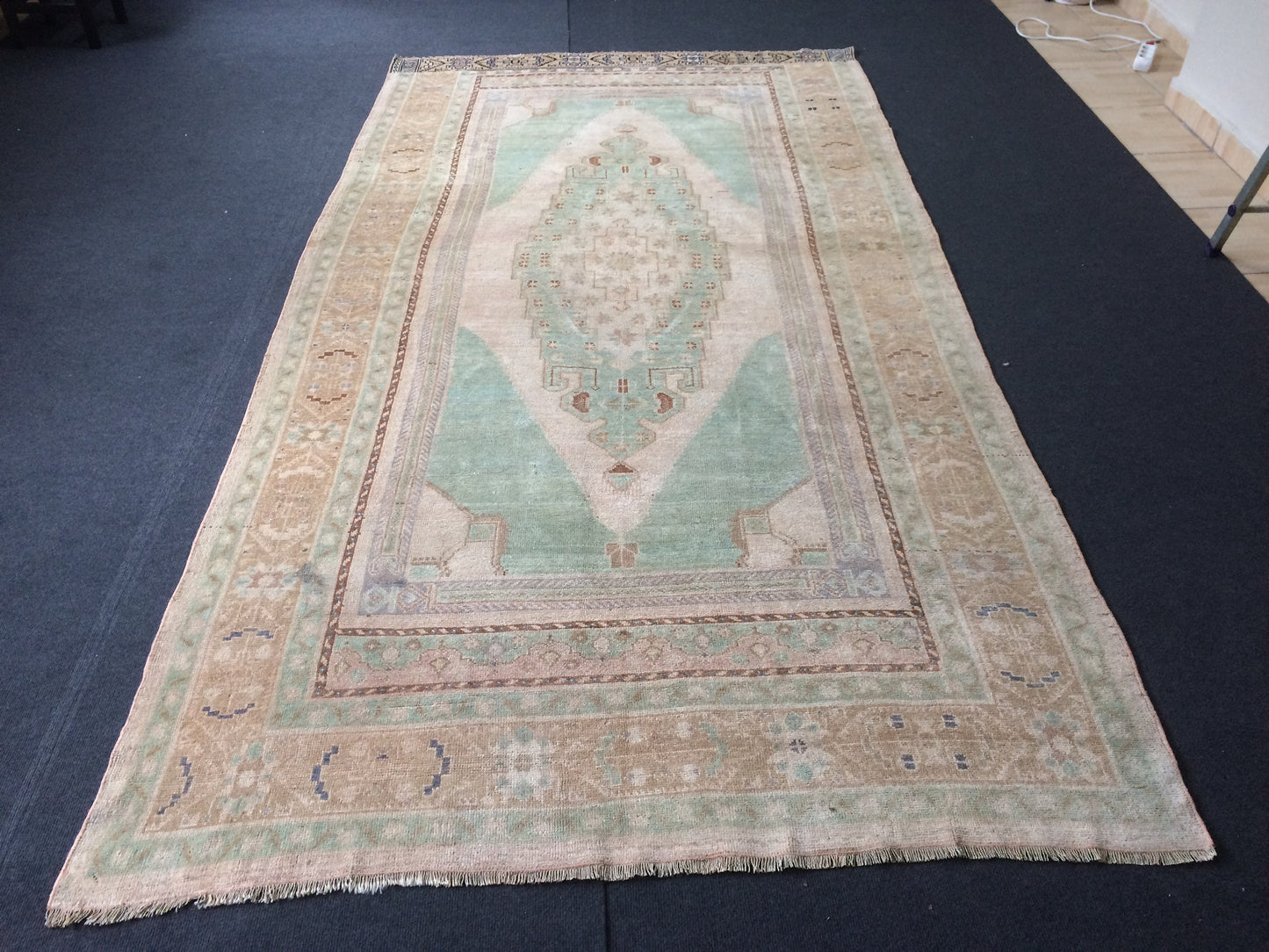 10 x 5.2 Vintage Turkish Rug, Turkish Rug, Wool Oushak Rug, Oushak  Rug, Hand Made  Rug, Wool Rug, Turkish Rug 5 by 10 ft