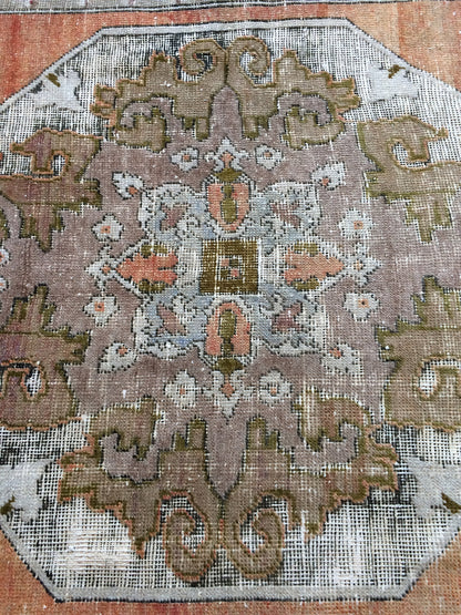 OUSHAK RUG TURKISH Oushak Rug Vintage Oushak Runner Rug Vintage Runner Rug Wool Oushak Rug Hand Made Rugs Vintage Turkish Rug