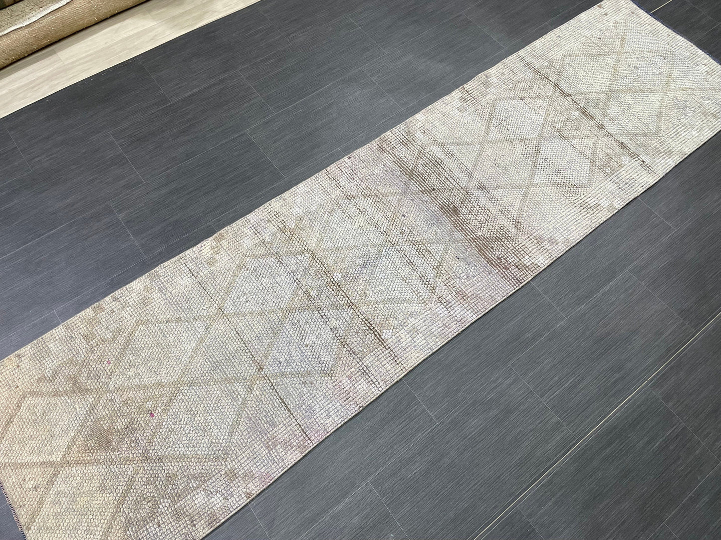 Muted Runner Rug Turkish 2.3 x 8.8 Runner Rug Vintage Runner Rug Hallway Runner Rug Kitchen Runner Rug Wool Runner Handmade Runner Rug