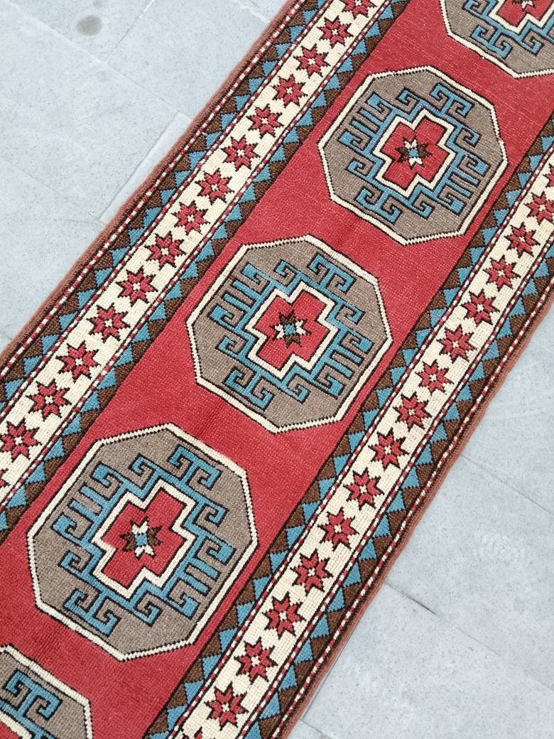 XL Turkish Runner Rug 2.8 x 13 Vintage Runner Rug Hallway Runner Rug Kitchen Runner Rug Staircase l Runner Rug Extra Long Oushak Runner