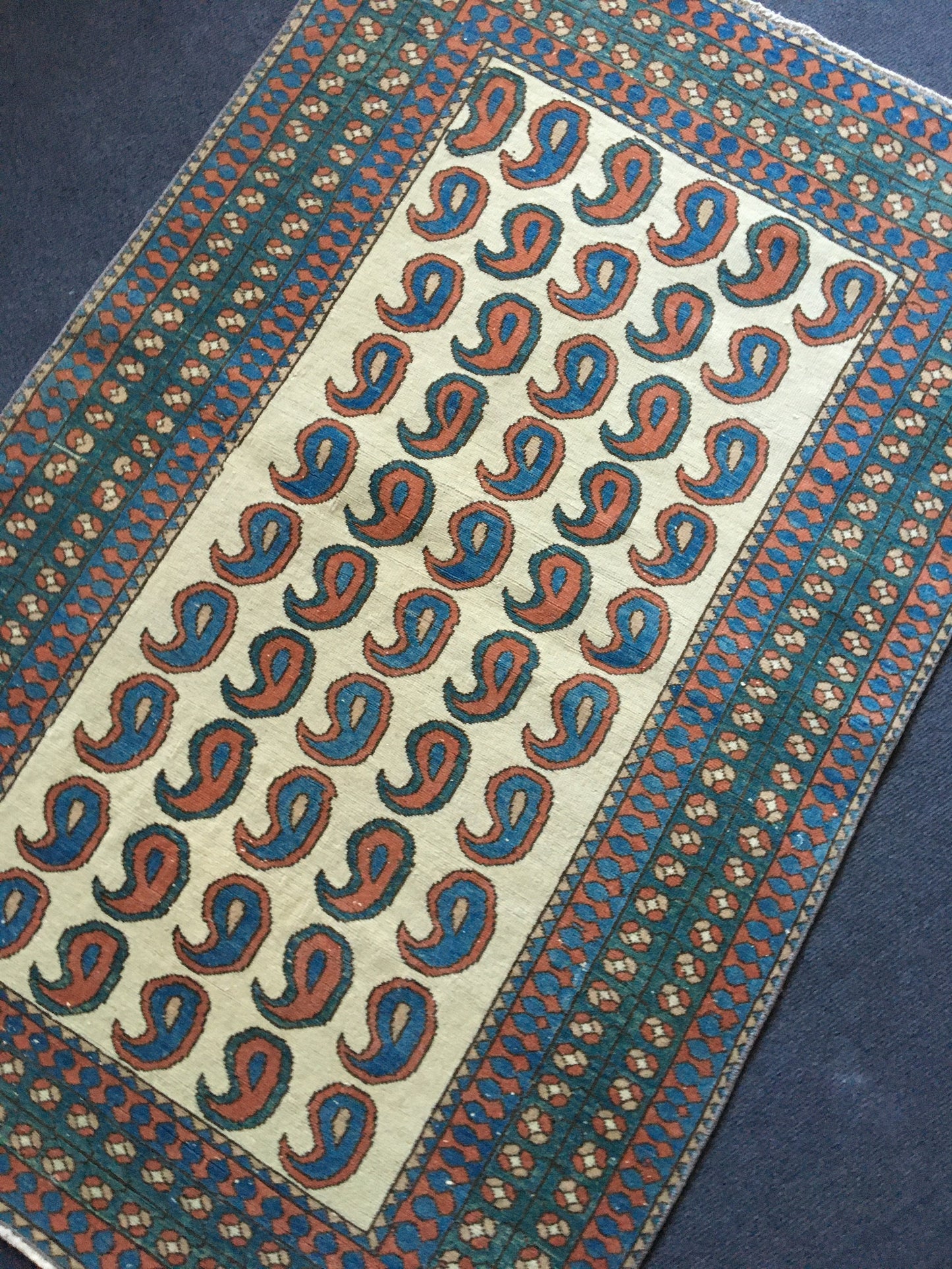 3x4 feet small turkish rug, handmade small kitchen area rug, green small hallway middle rug, vintage blue bedroom rug,bathroom wool mini rug