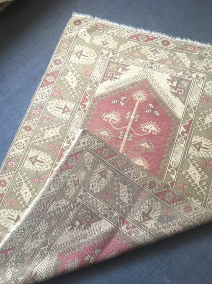 4x6 feet green turkish living room floor wide rug, handmade wool large entryway carpet, vintage oushak big bedroom area rug, red bohem rug