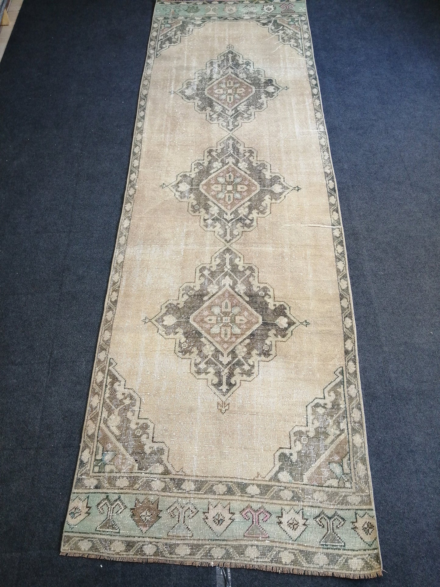 11 x 3.5 Oushak Runner Rug Turkish Runner Rug Vintage Runner Rug Hallway Runner Rug Kitchen Runner Rug Wool Runner Rug Oriental Runner Rug