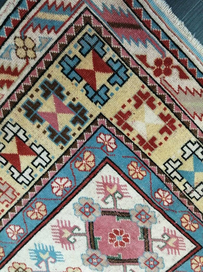 6.4 x 3.9 VINTAGE Rug  Hand Made Runner Rug, Oushak Runner Rug, Rustic Rug, Bohemian Rug, Rug Runner, Turkish Rug, Farmhouse Rug