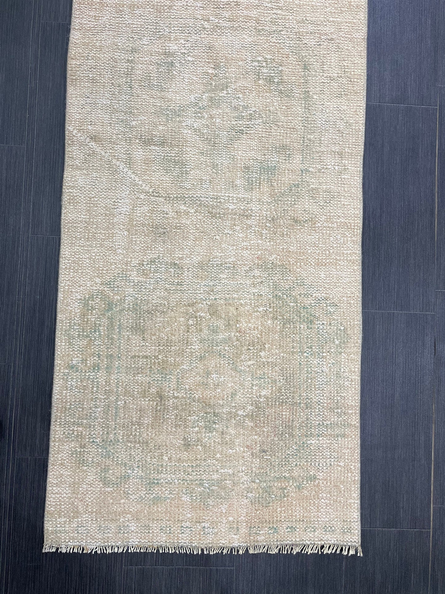 Muted Distressed Runner Rug Muted Turkish 2.3 x 10.6 Runner Rug Vintage Runner Rug Muted Hallway Runner Rug Kitchen Runner Rug Wool Runner
