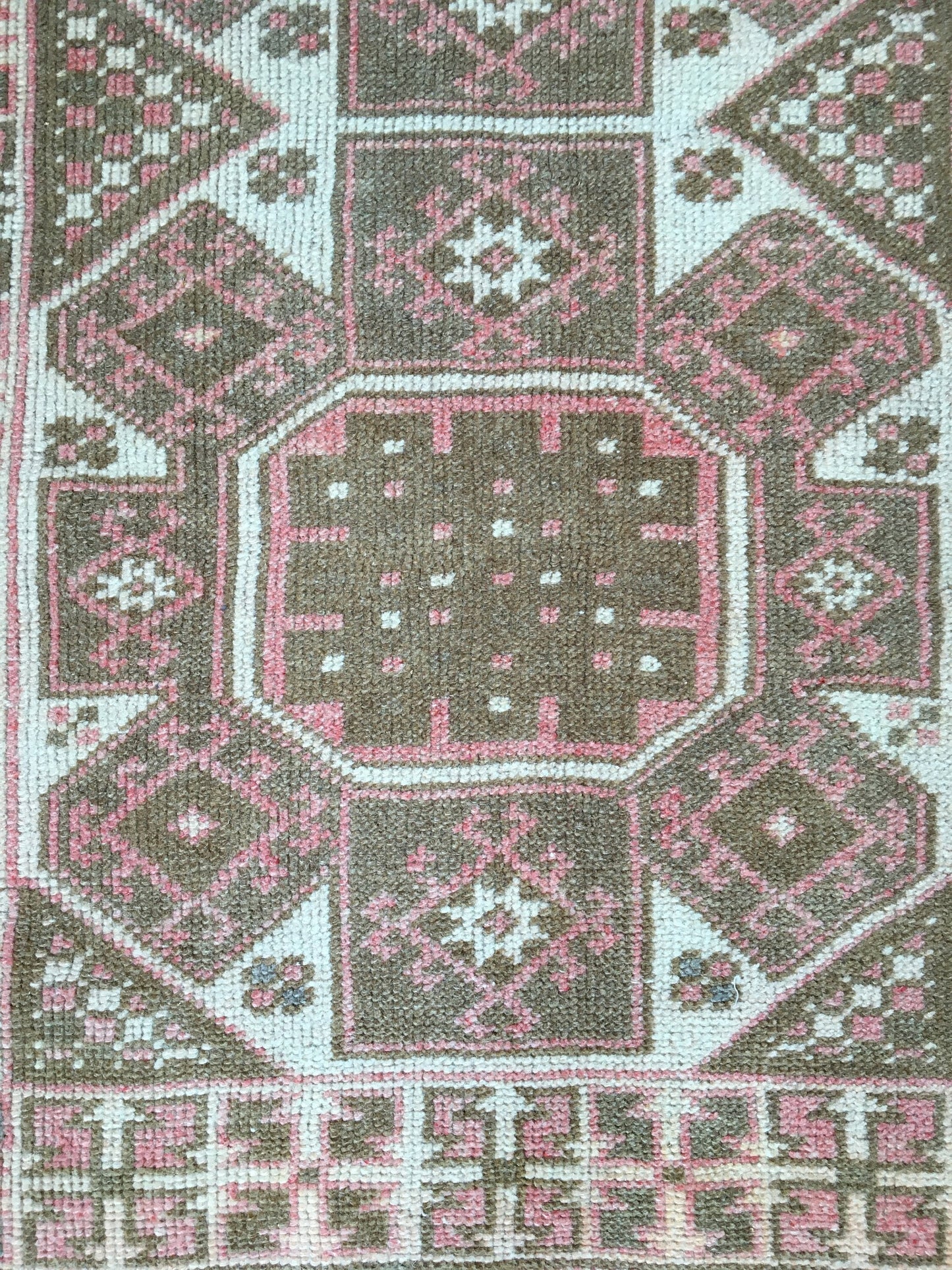 3x4 feet turkish area rug, anatolian handmade wool rug, vintage oushak natural large rug, living room floor large rug,bedroom wool brown rug