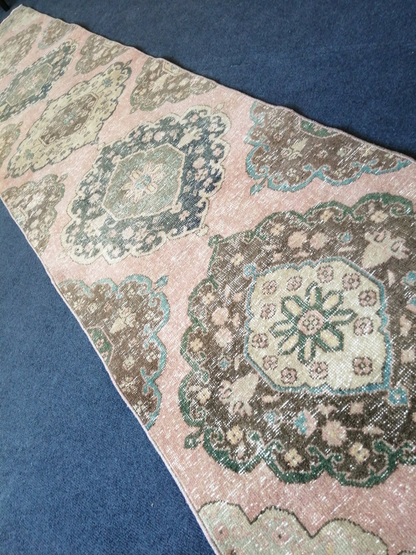 11.10 x 2.5 Oushak Runner Rug Turkish Runner Rug Vintage Runner Rug Hallway Runner Rug Kitchen Runner Rug Wool Runner Rug Wool Oushak Rug