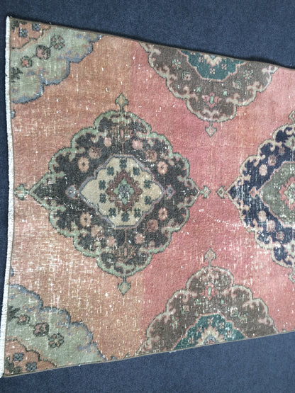 8.6 x 3.3 Oushak Runner Rug Turkish Runner Rug Vintage Runner Rug Hallway Runner Rug Kitchen Runner Rug Wool Runner Rug Wool Oushak Runner