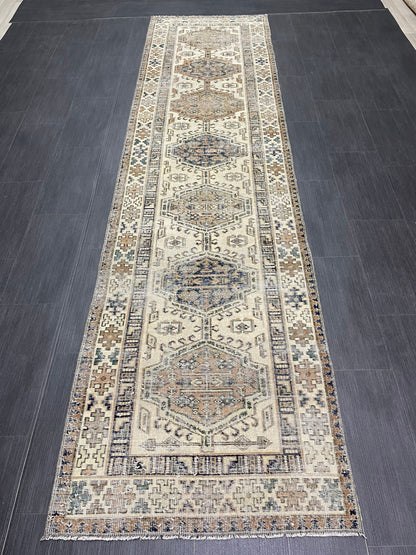 Vintage Persian Runner 2.8 x 11 Rug Antique Runner Rug Handmade Runner Staircase Runner Distressed Runner Wool Runner Rug Oriental Runner