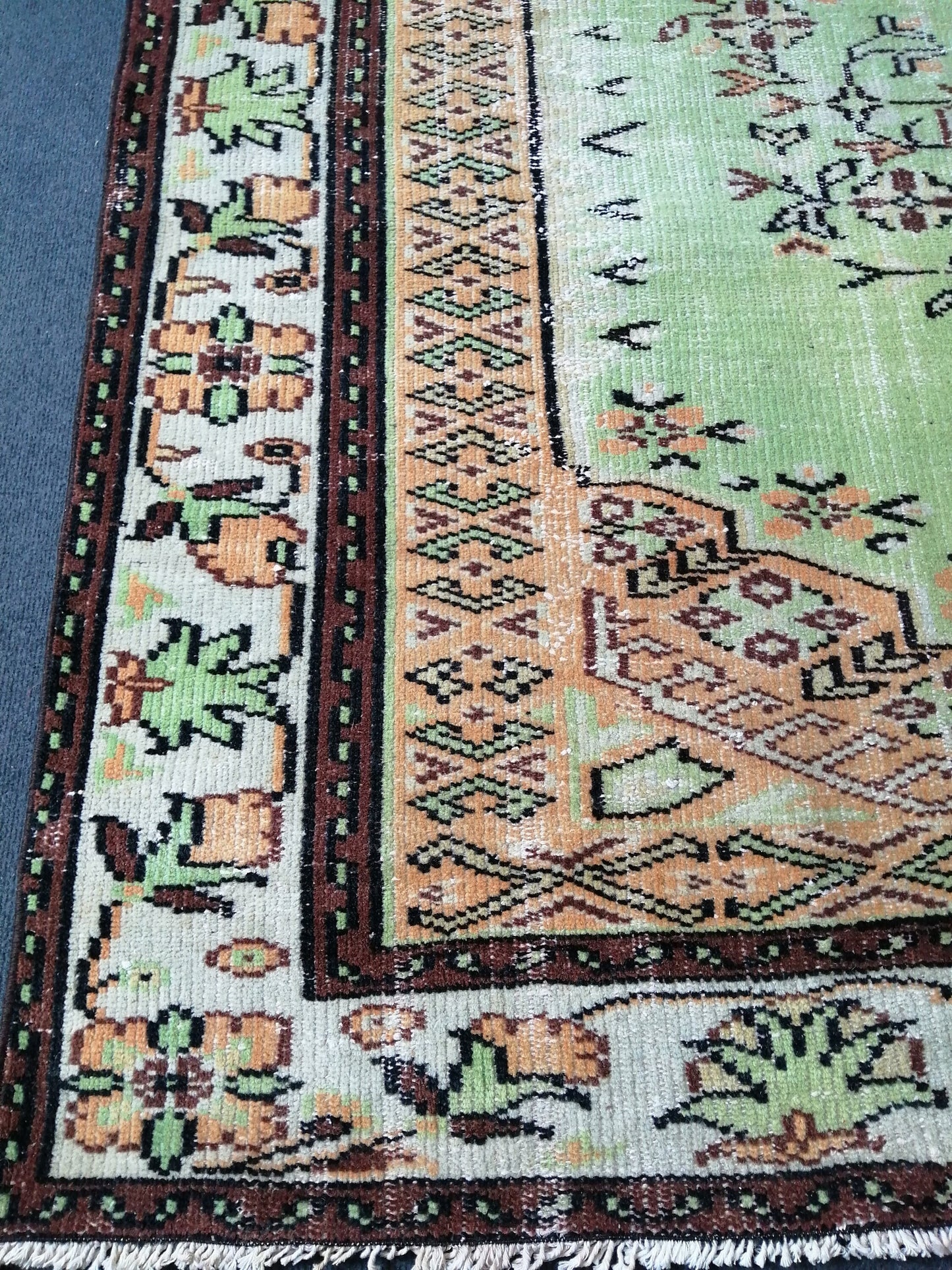 9.3 x 6 Turkish Rug, Oushak Rug, Oushak Rugs, Wool Oushak Rug, Oushak Runner Rugs, Runner Rug, Vintage Rug, Hand Made Rug  Oriental Rug