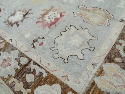 OUSHAK RUG Hand Made 11.3 x 9.2 Oushak Rug Vintage Oushak Rug Vintage Rug Wool Oushak Rug Hand Made Rug Vintage Turkish Rug