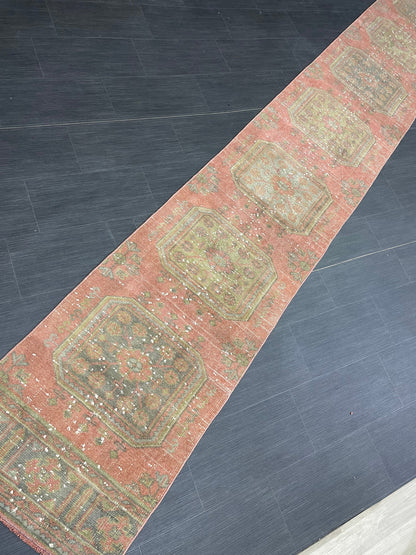 Staircase Runner Rug 2.3 x 19 Extra Long Wool TURKISH Runner Rug Vintage Runner Rug Oriental Runner Rug Staircase Runner Hand Knotted Runner