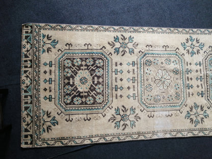 10.8 x 3 Oushak Runner Rug Turkish Runner Rug Vintage Runner Rug Hallway Runner Rug Kitchen Runner Rug Wool Runner Rug Wool Oushak Rug