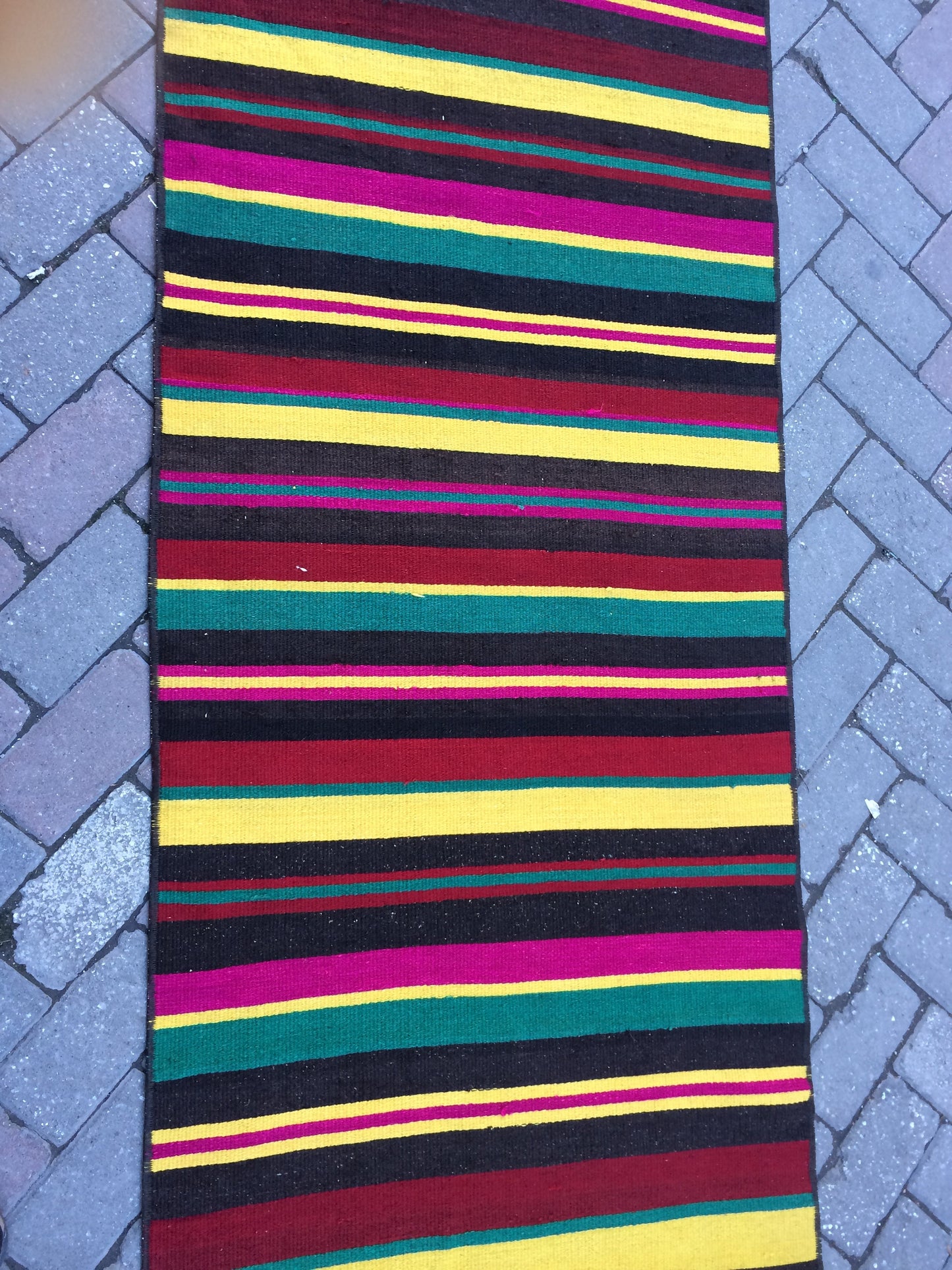 2.6 x 10.4 Flat Woven Oushak Runner Rug Turkish Flat Weave Runner Rug Vintage Runner Rug Hallway Runner Rug Kitchen Runner Rug Wool Runner