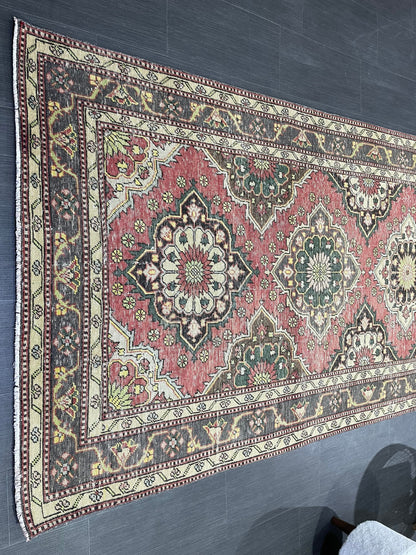 Turkish Runner Rug, Turkish Runner 4.7 x 12.3 Rug, Vintage Runner Rug, Hallway Runner Rug Kitchen Runner Rug, Wool Runner Rug Persian Rug