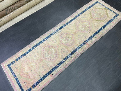 Vintage Persian Runner 3.4 x 10.6 Rug Turkish Runner Rug Handmade Runner Staircase Runner Kitchen Runner Rug Wool Runner Rug Oriental Runner