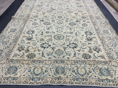 Large Persian RUG 7.6 x 11 Handmade Rug Vintage Turkish Rug Vintage Rug Muted Wool Oushak Rug Hand Made Rugs Art Rug