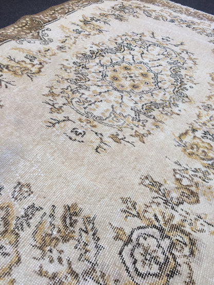 4 x 6.9 Rugs, Eclectic Rug, Oushak Rug, Rustic Rug,Bohemian Rug, Rug Runner, Turkish Rug, Farmhouse Rug, Vintage Rug, Wool Rug 4x7 Persian