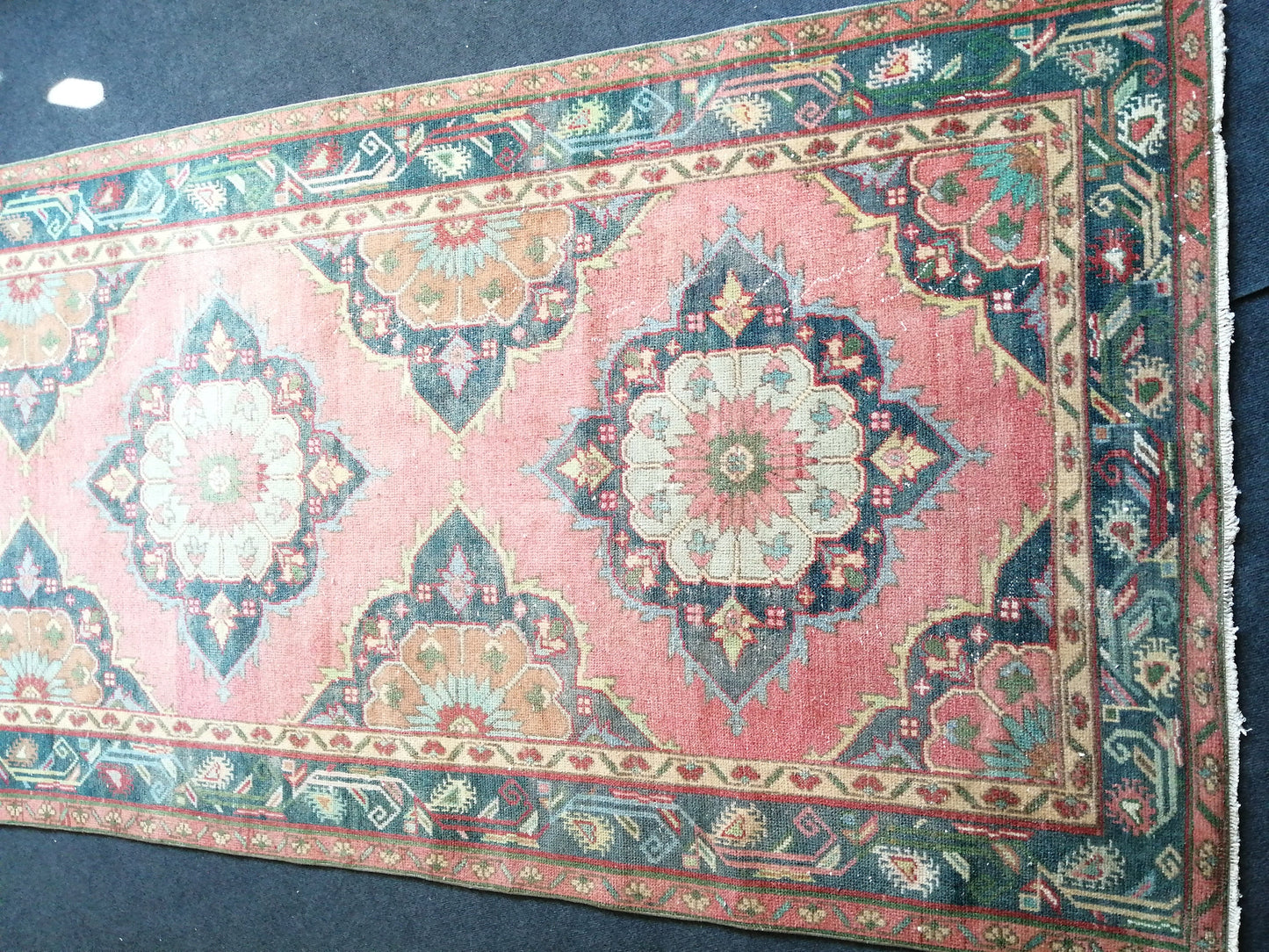 Handmade Runner Rug Turkish Runner 4.7 x 11.5 Rug Vintage Runner Rug Hallway Runner Rug Kitchen Runner Rug Wool Runner Rug Wool Oushak Rug