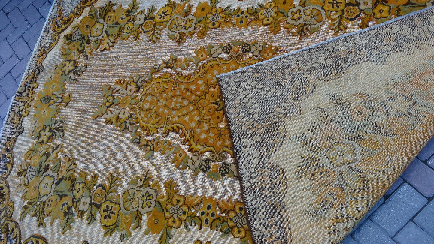 LARGE AREA RUG, Vintage Oriental Oushak Rug , Vintage  Rugs, Turkish Rug, Oushak Rug, vintage Rug, Wool Rug