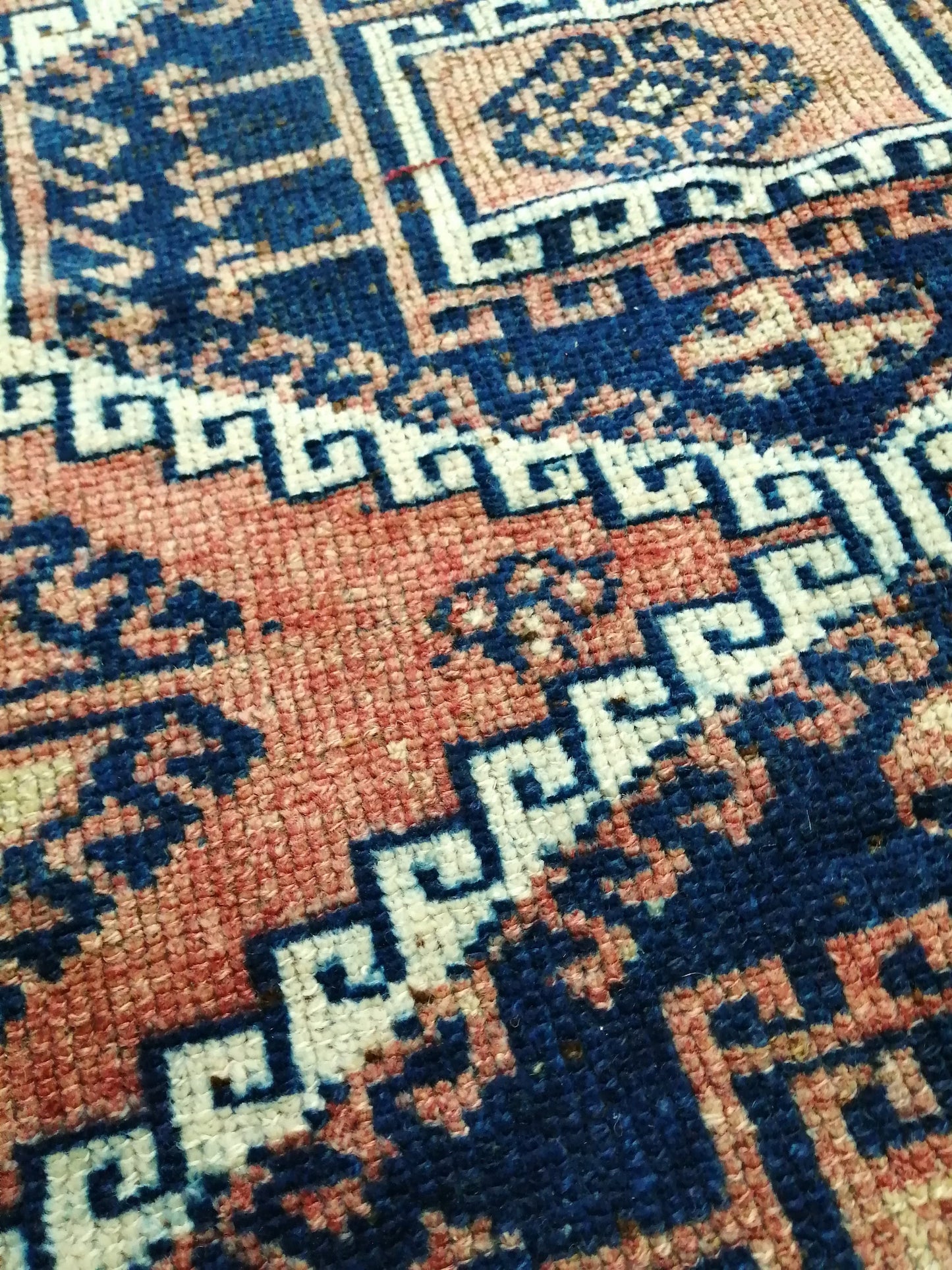 4.8 x 10 Runner RUG Navy Blue Vintage Persian Rug TURKISH Oushak Rug Vintage Runner Rug Vintage Runner Rug Wool Oushak Rug Hand Made Runner